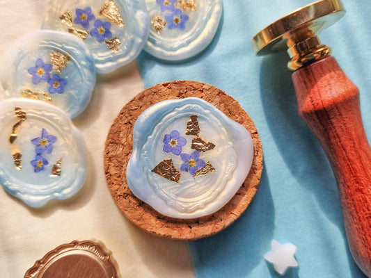Forget-me-not and Gold - Wax Seals