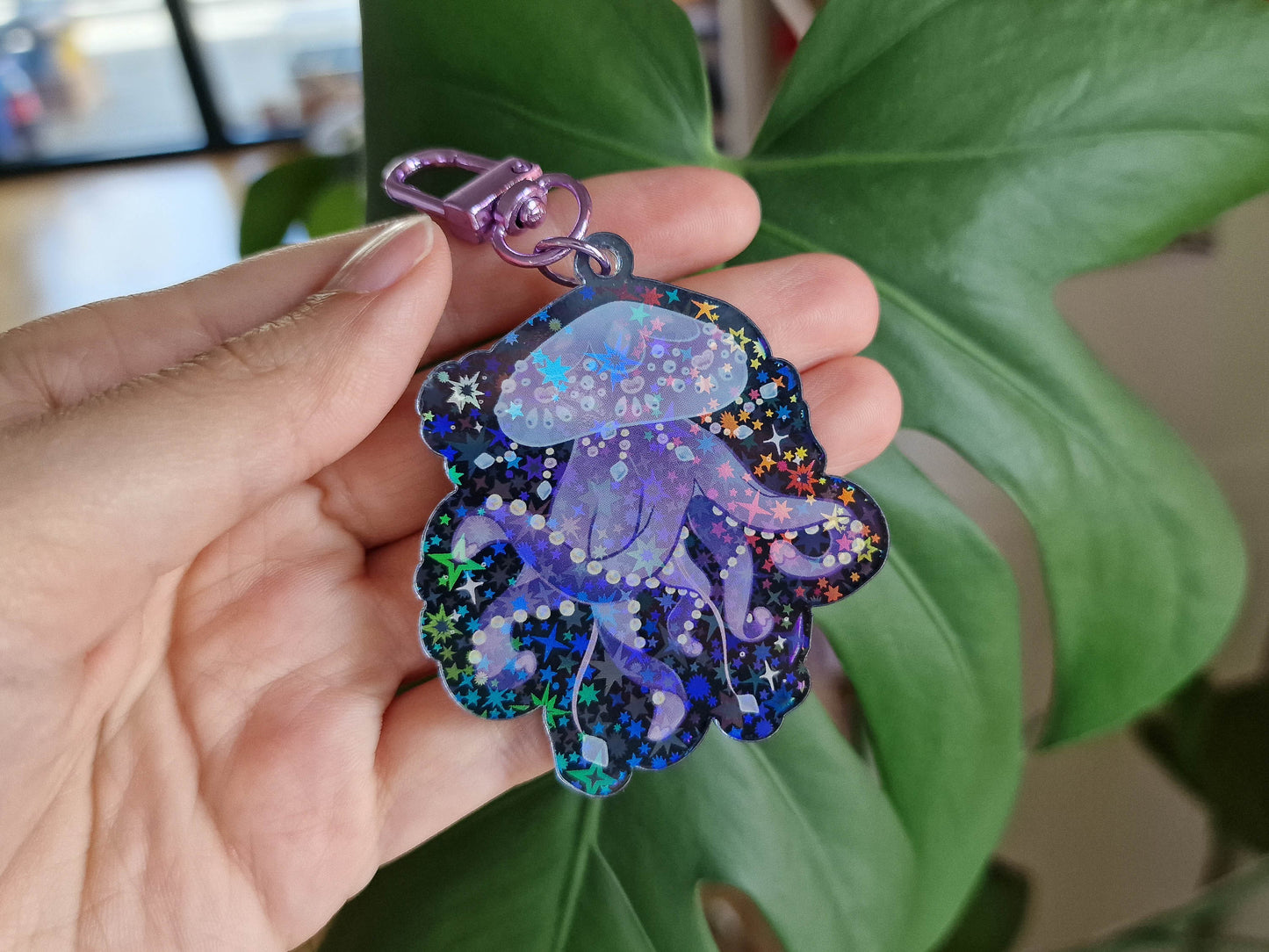 Purple Jellyfish - Acrylic Keychain
