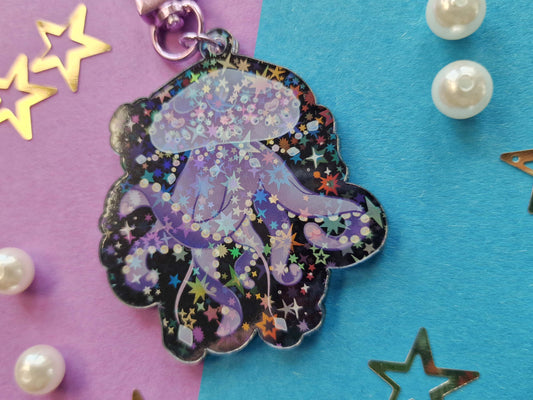 Purple Jellyfish - Acrylic Keychain