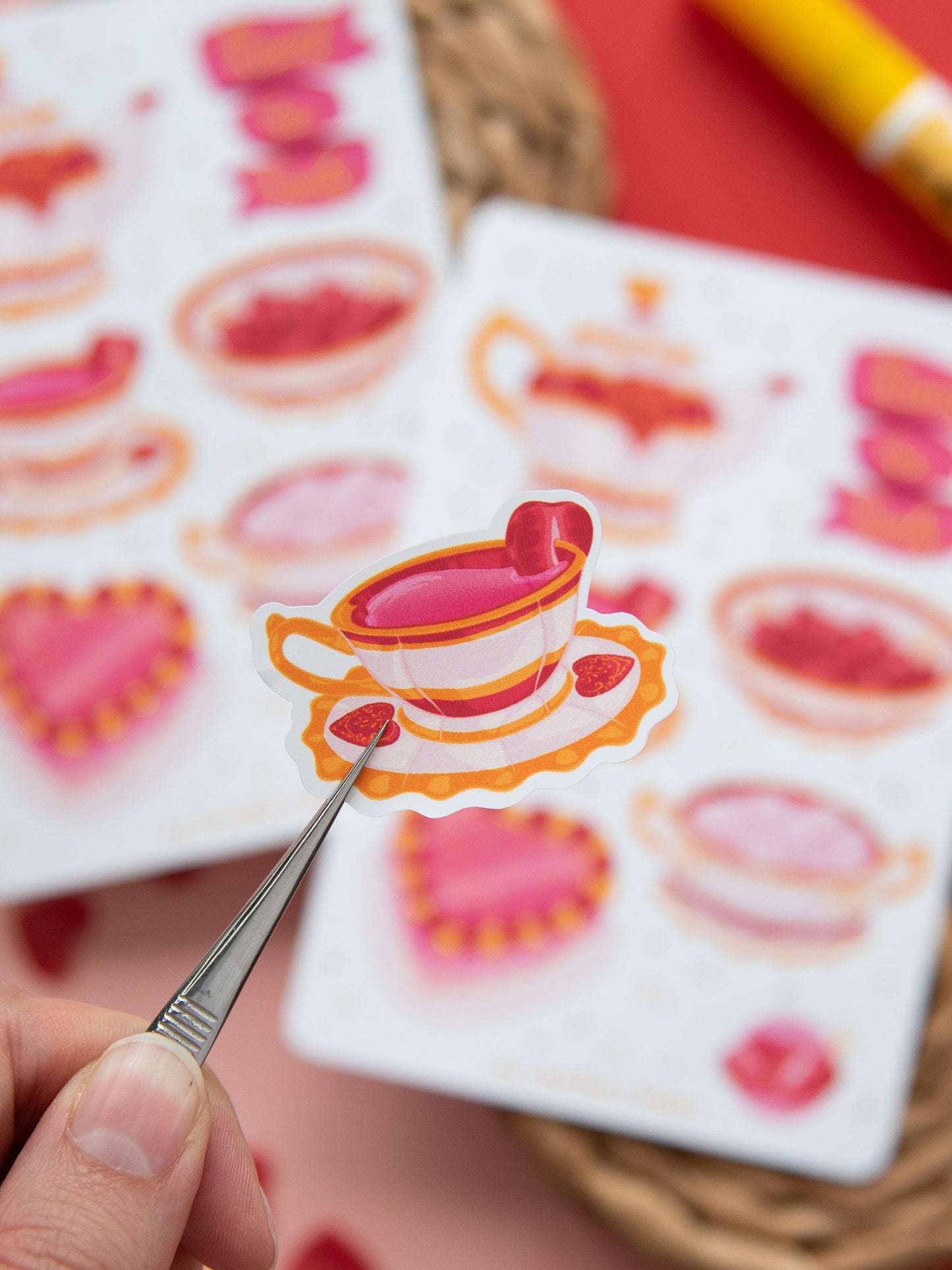 Heart Tea Party - Sticker Sheet