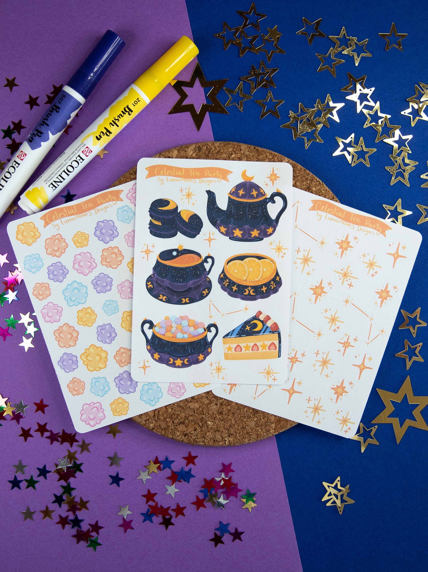 Celestial Tea Party - Journal Stickers Set