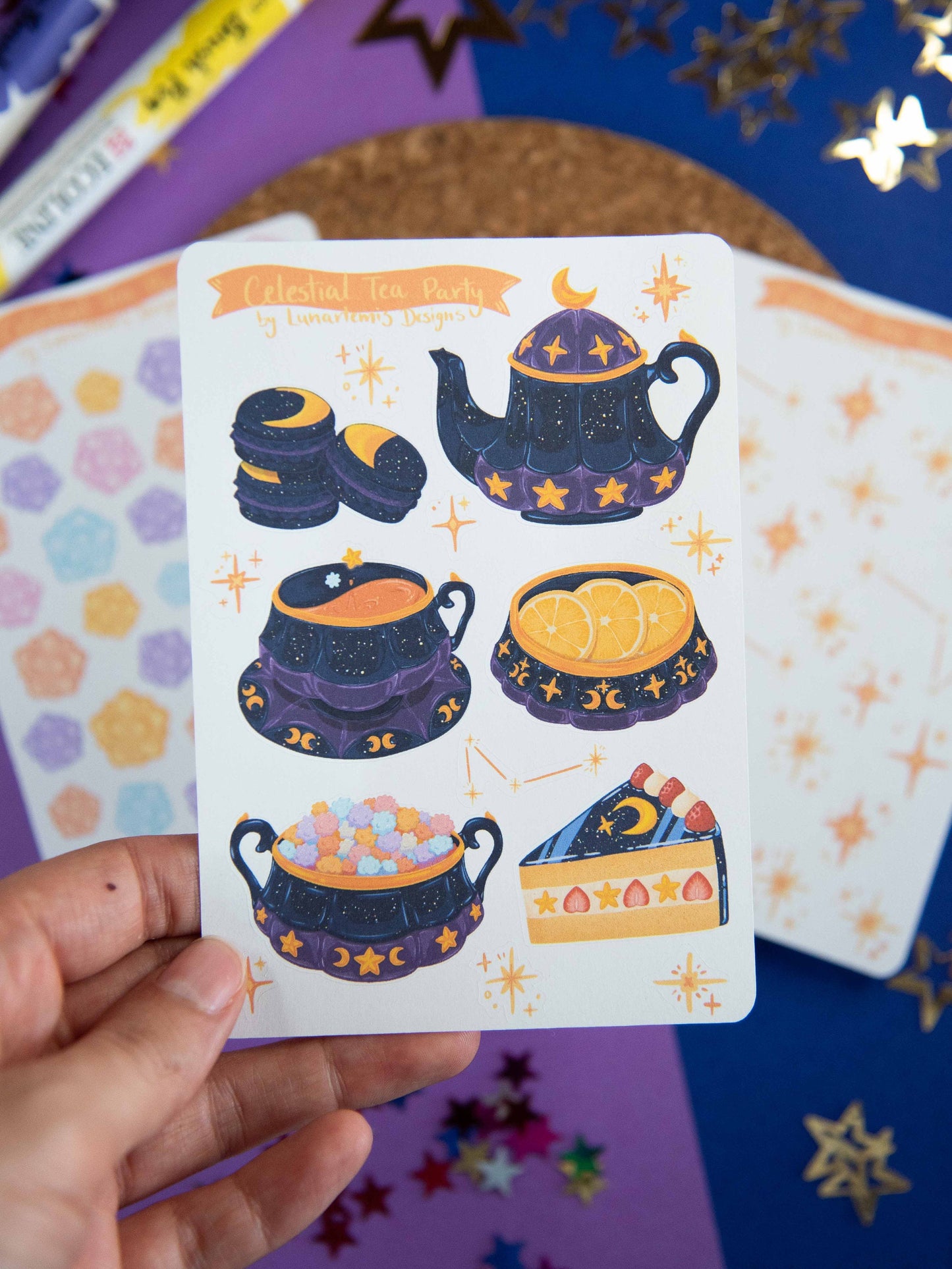 Celestial Tea Party - Journal Stickers Set