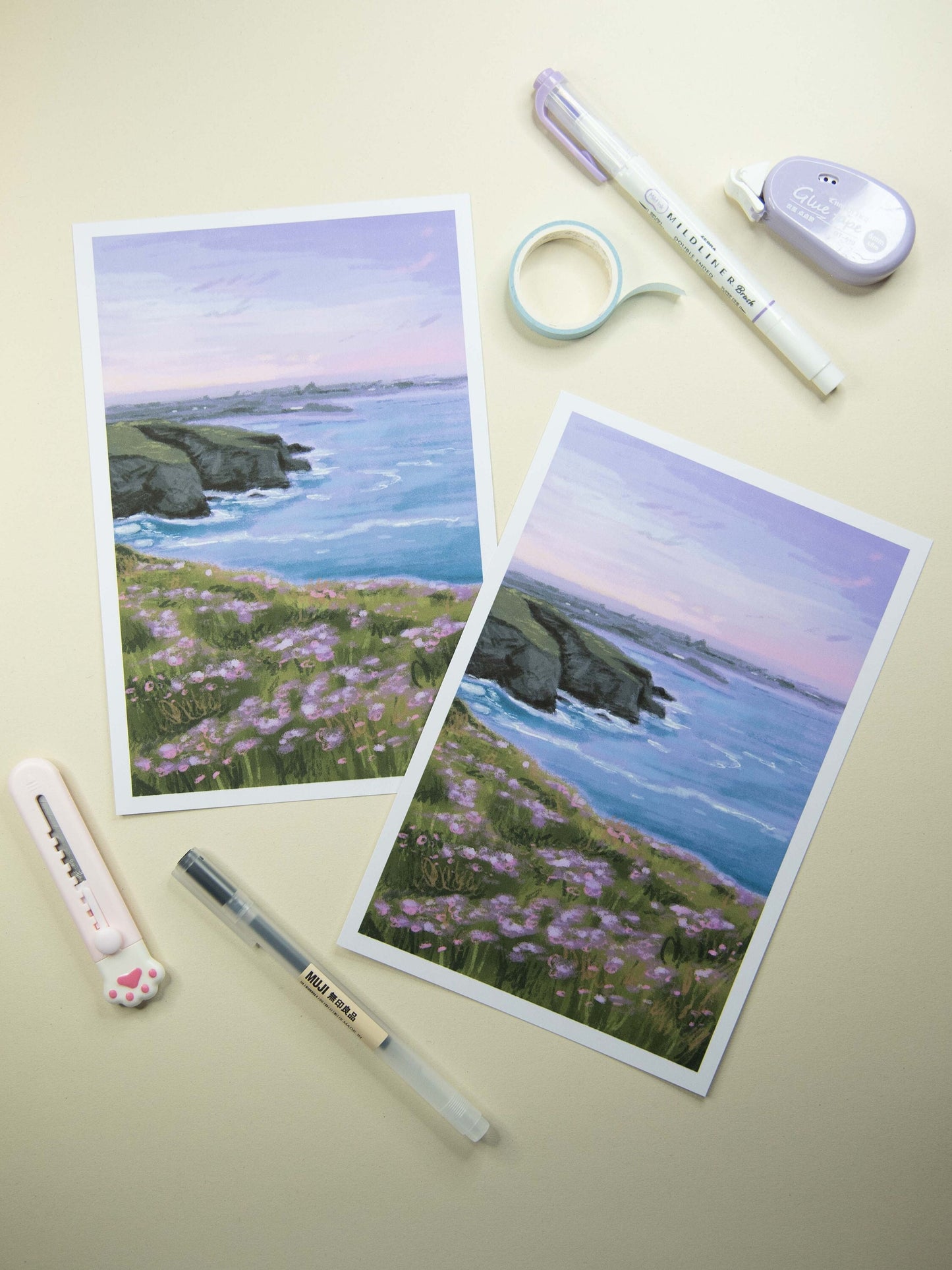 Cliffside Lilacs - Art Print