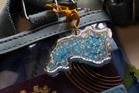 Luna the Blue Cat - Acrylic Keychain