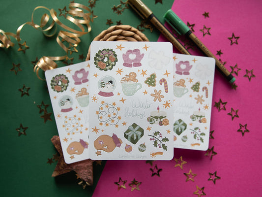 Winter Holidays - Sticker Sheet