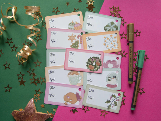 Cozy Christmas - Set of 11 Gift Tags