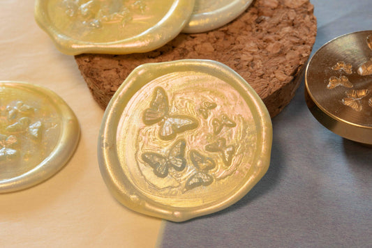 Shimmery Butterflies - Handmade Wax Seals