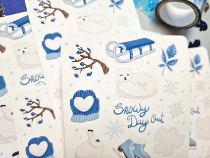 Snowy Day Out - Sticker Sheet