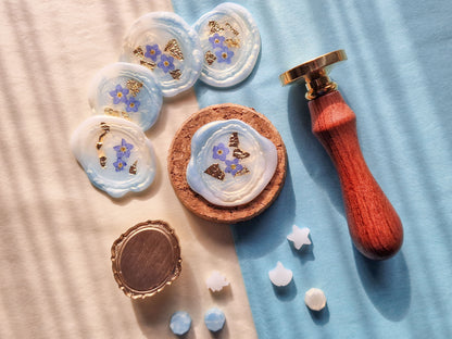 Forget-me-not and Gold - Wax Seals