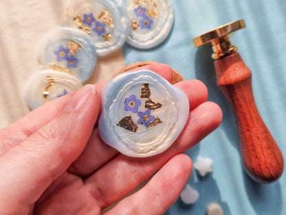 Forget-me-not and Gold - Wax Seals