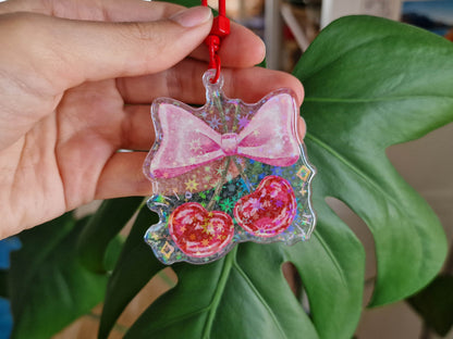 Cherry Bow - Acrylic Keychain
