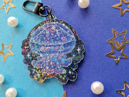 Blue Jellyfish - Acrylic Keychain