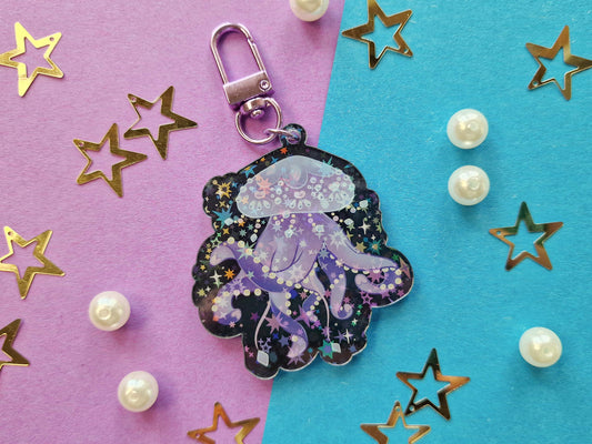 Purple Jellyfish - Acrylic Keychain
