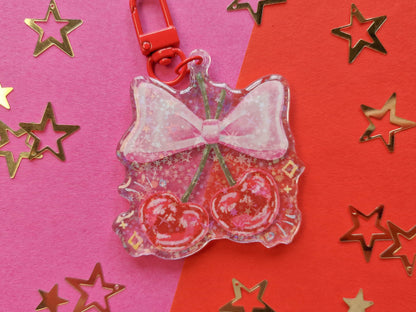Cherry Bow - Acrylic Keychain