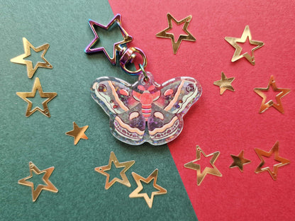 Cecropia Moth - Acrylic Keychain