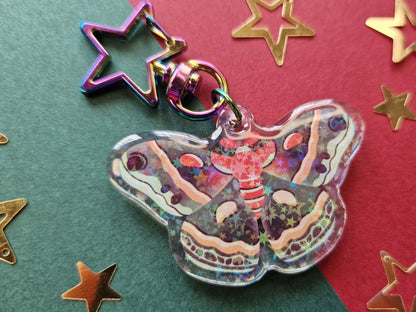 Cecropia Moth - Acrylic Keychain
