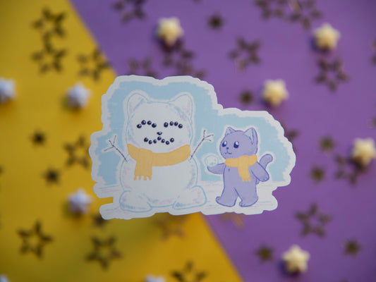 Snowcat: Artemis the Witch's Familiar - Matte Sticker Flake