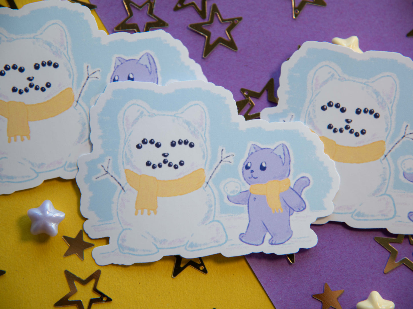 Snowcat: Artemis the Witch's Familiar - Matte Sticker Flake