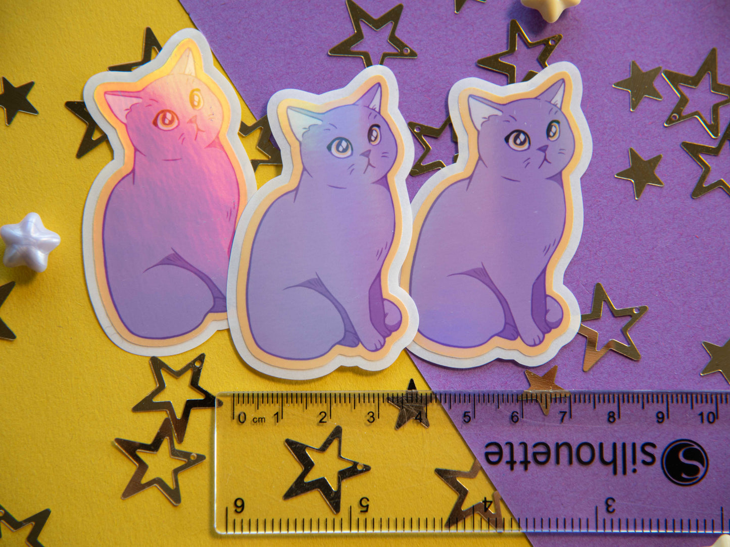 Artemis the Lilac Cat - Holo Sticker