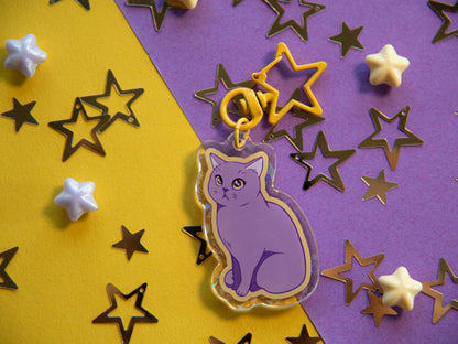 Artemis the Lilac Cat - Acrylic Keychain
