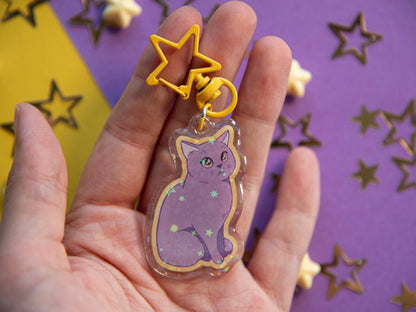 Artemis the Lilac Cat - Acrylic Keychain