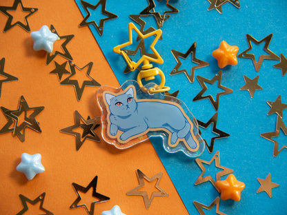 Luna the Blue Cat - Acrylic Keychain