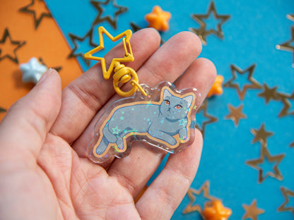Luna the Blue Cat - Acrylic Keychain