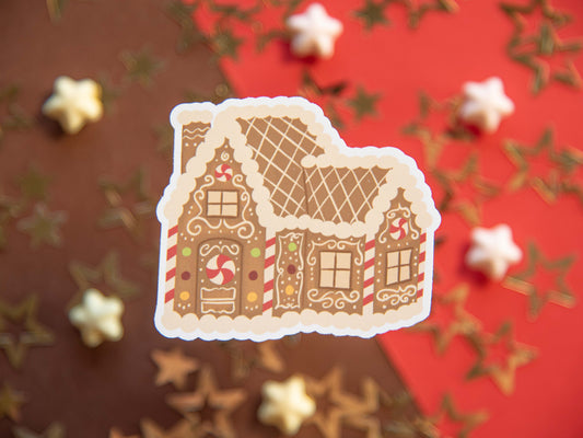 Gingerbread House - Matte Sticker Flake