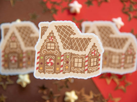 Gingerbread House - Matte Sticker Flake