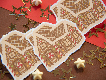 Gingerbread House - Matte Sticker Flake