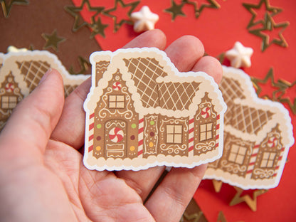 Gingerbread House - Matte Sticker Flake