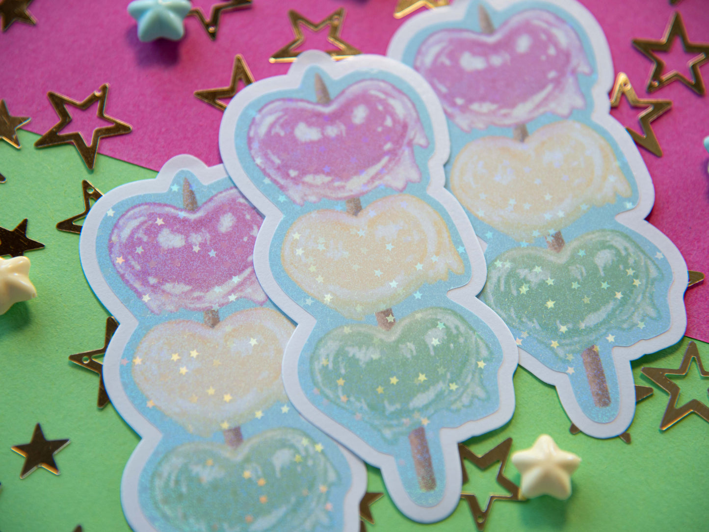 Heart Dango Tricolor - Holo Sticker