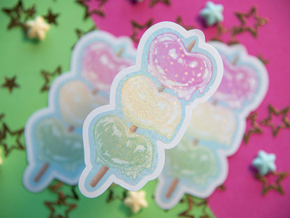 Heart Dango Tricolor - Holo Sticker