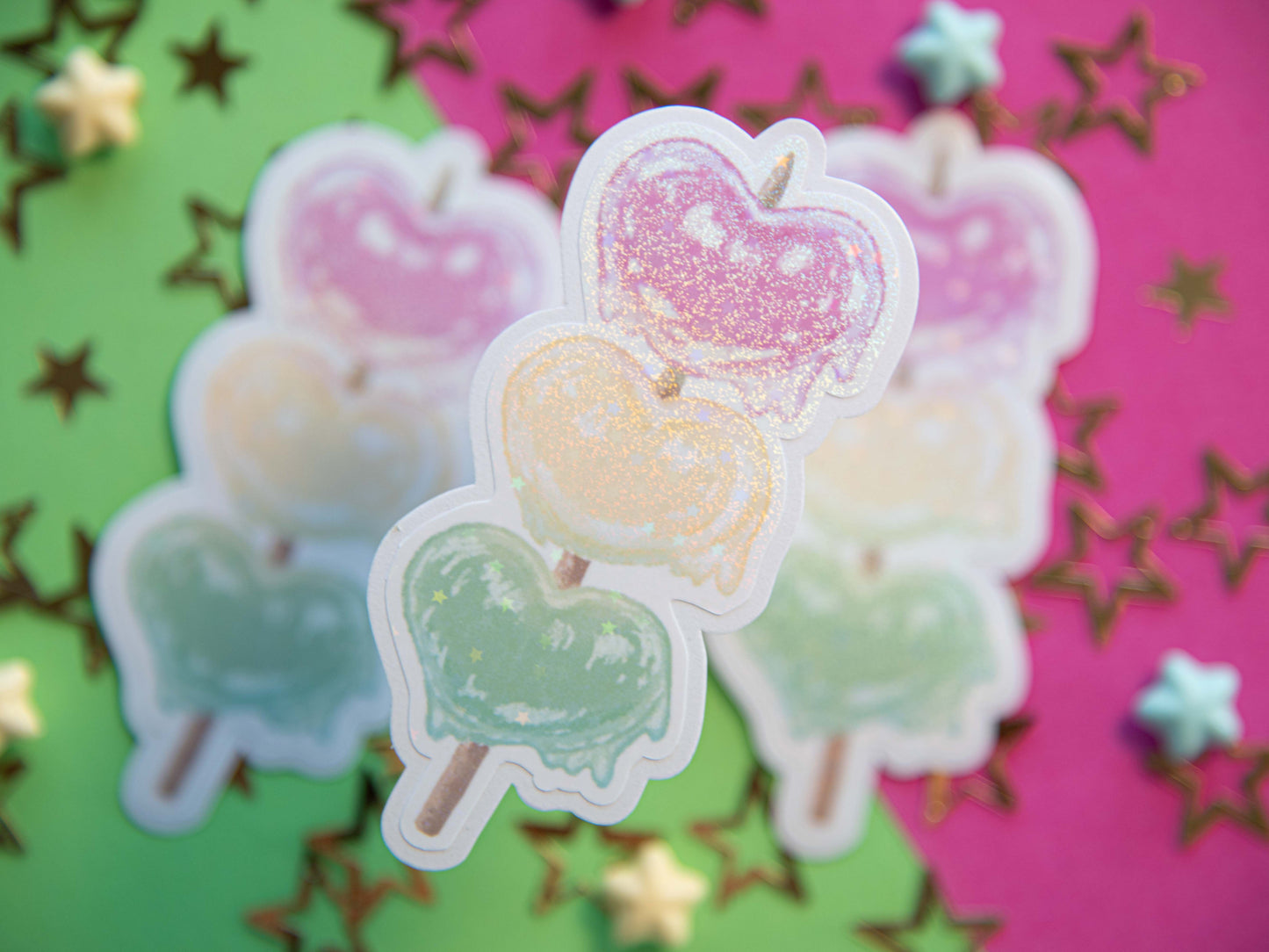 Heart Dango Tricolor - Holo Sticker