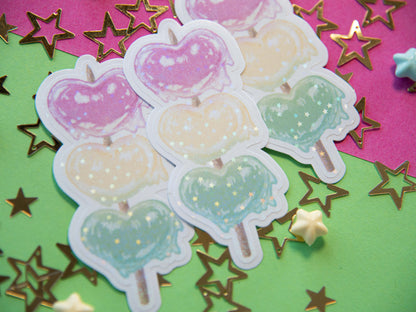 Heart Dango Tricolor - Holo Sticker
