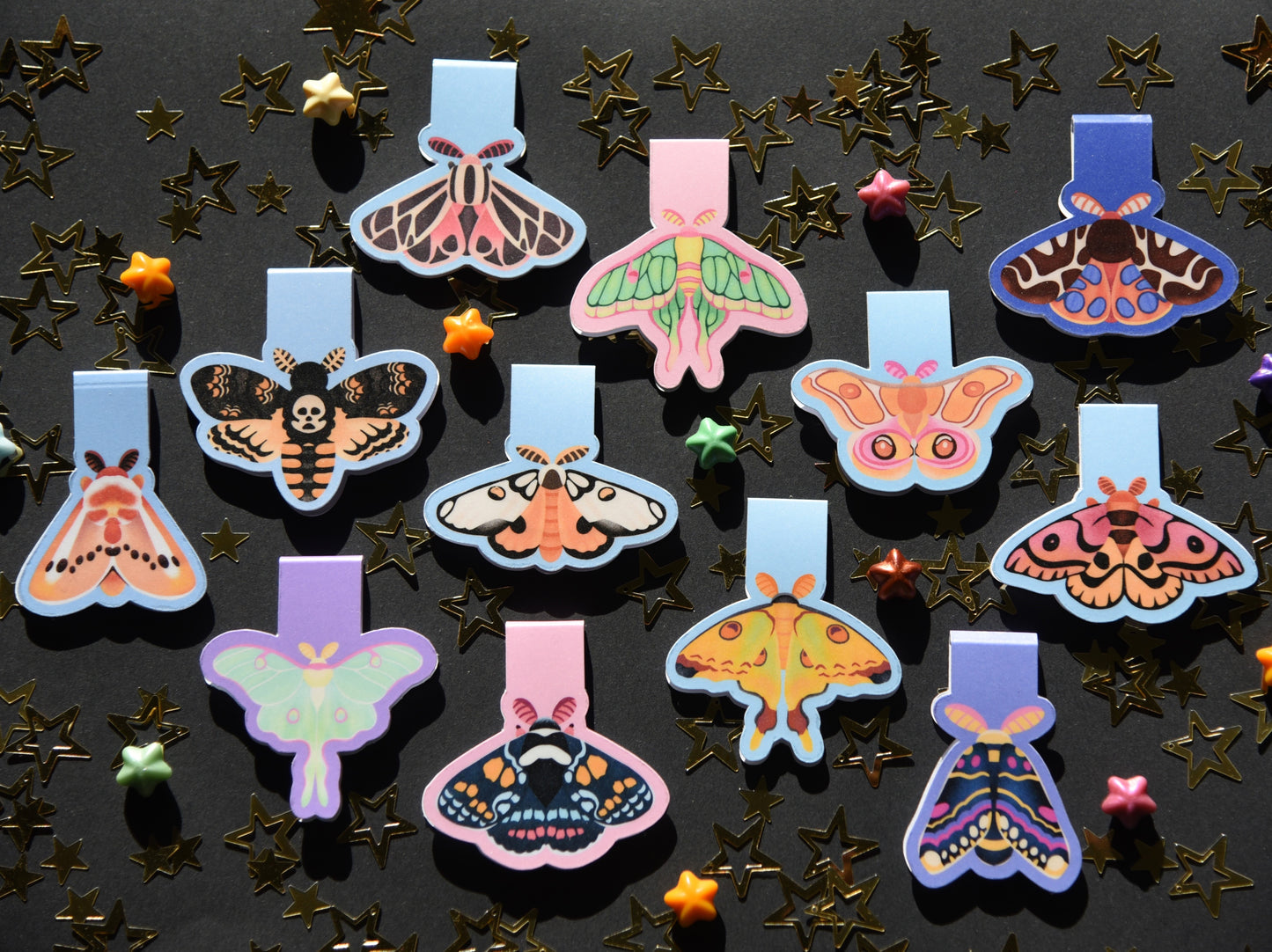 Magical Moths - Magnetic Foldable Bookmark