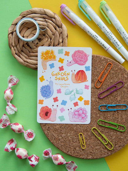 Garden Snails - Sticker Sheet