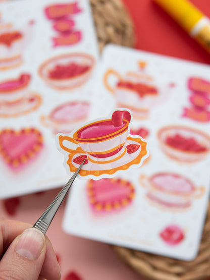 Heart Tea Party - Sticker Sheet