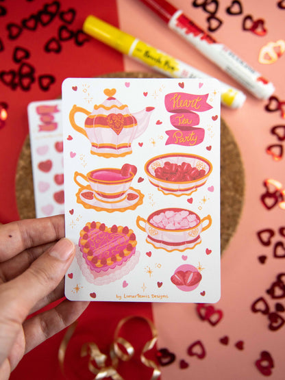 Heart Tea Party - Journal Stickers Set