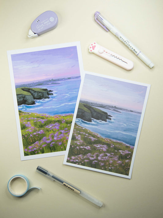 Cliffside Lilacs - Art Print - B-Grade