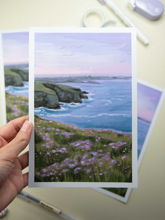 Cliffside Lilacs - Art Print