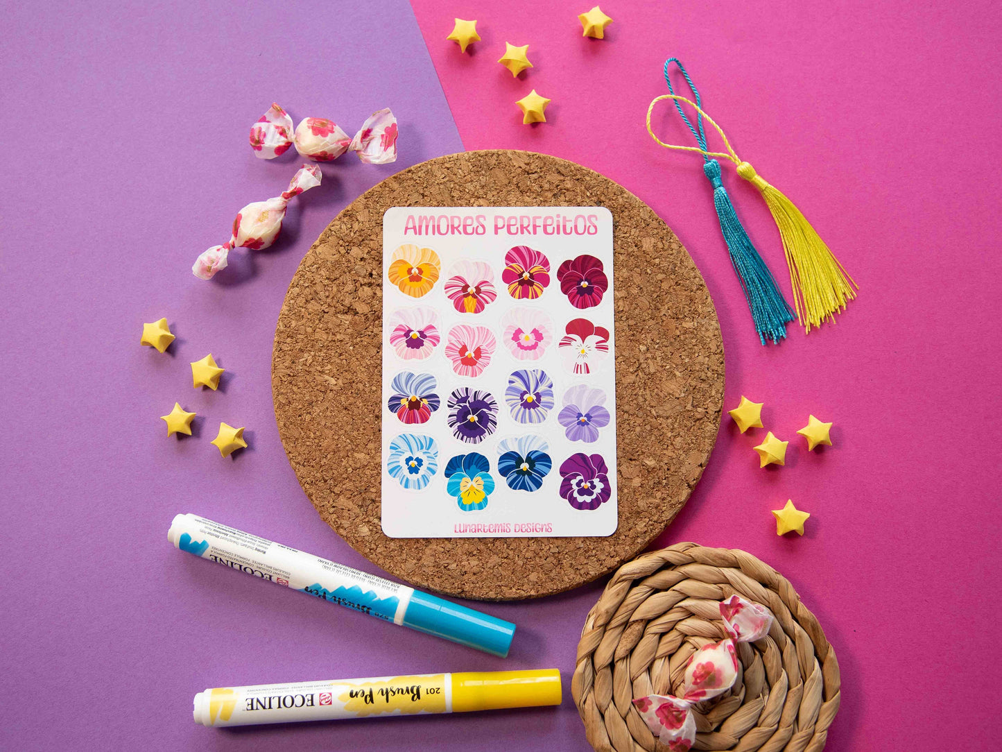 Pansies - Sticker Sheet