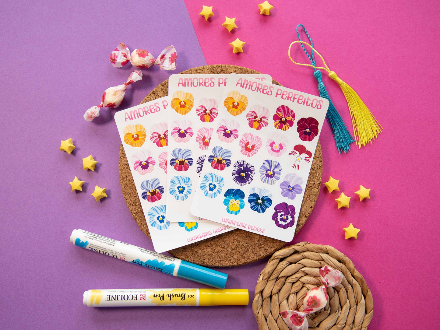 Pansies - Sticker Sheet
