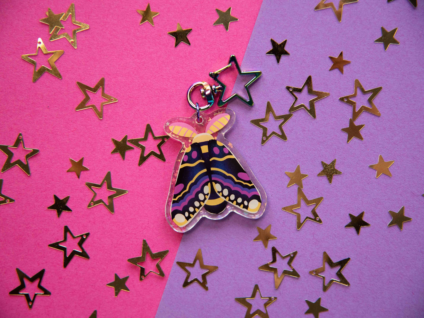 Lily Moth - Acrylic Keychain