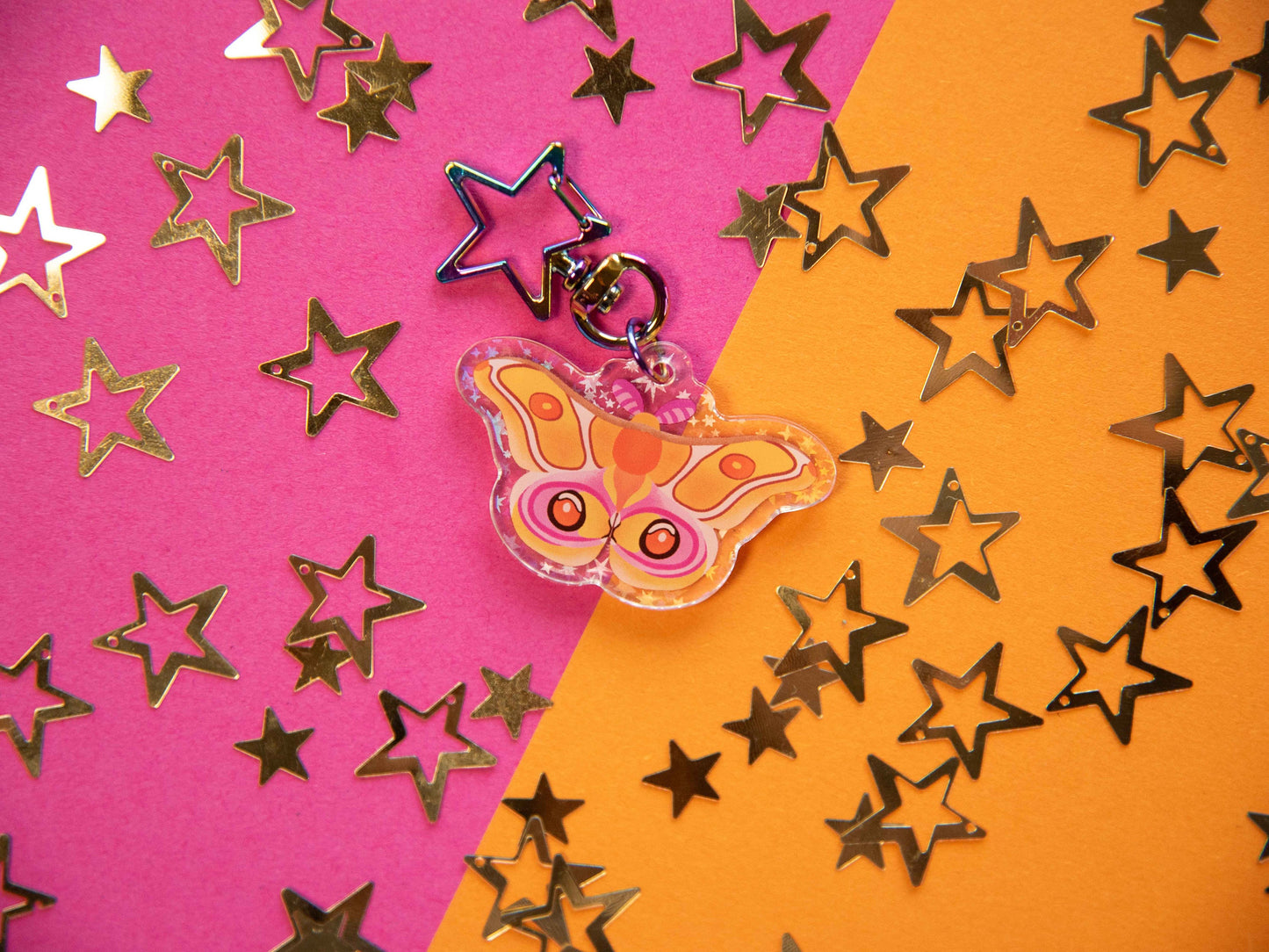 Madagascar Bullseye Moth - Acrylic Keychain