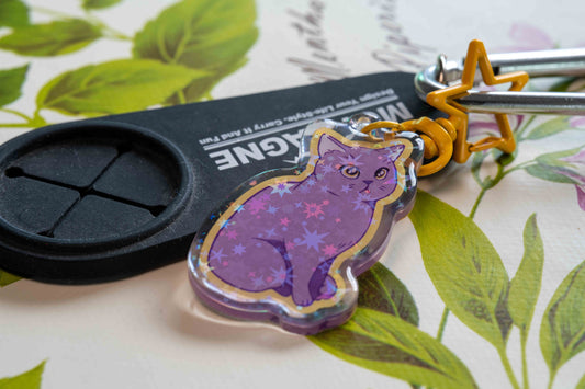 Artemis the Lilac Cat - Acrylic Keychain