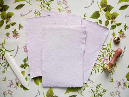 Light Pink Handmade Paper - 4 Sheets Set