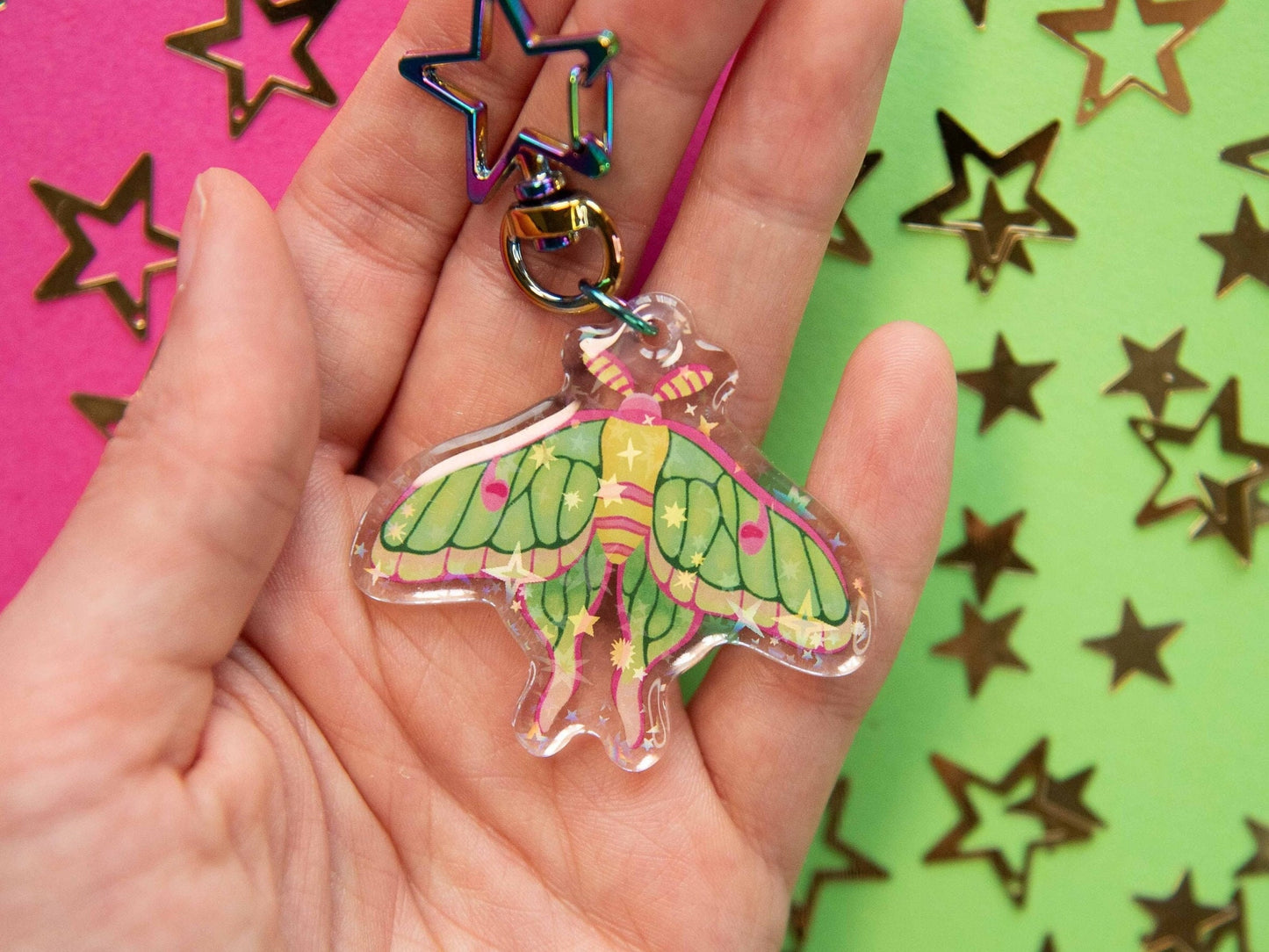 Hybrid Moon Moth - Acrylic Keychain
