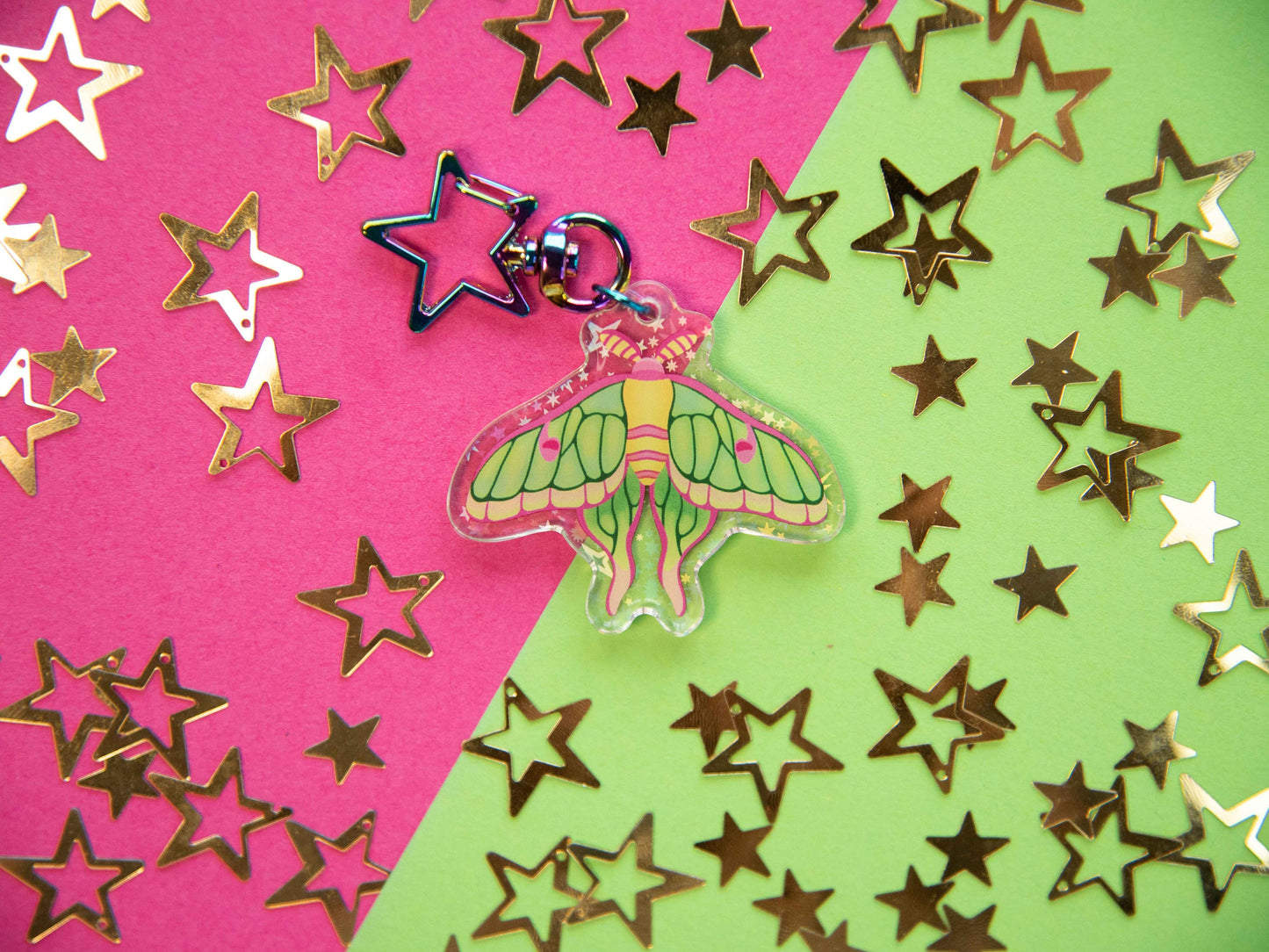 Hybrid Moon Moth - Acrylic Keychain