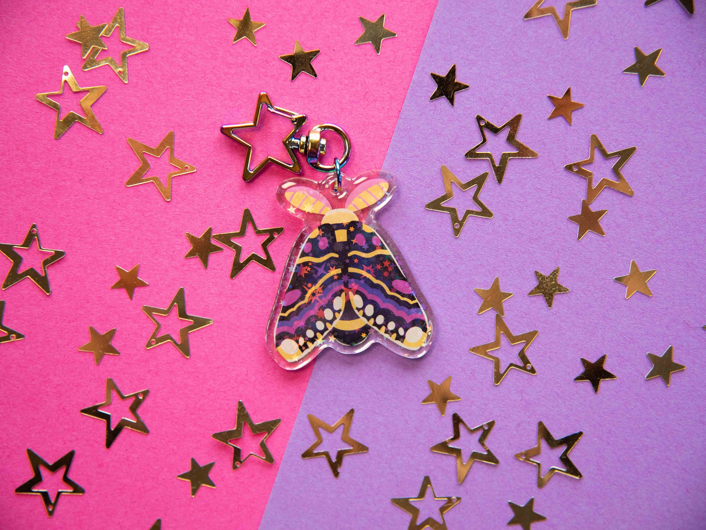 Lily Moth - Acrylic Keychain